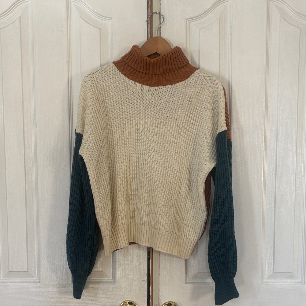 SHEIN Multicolor Turtleneck Sweater